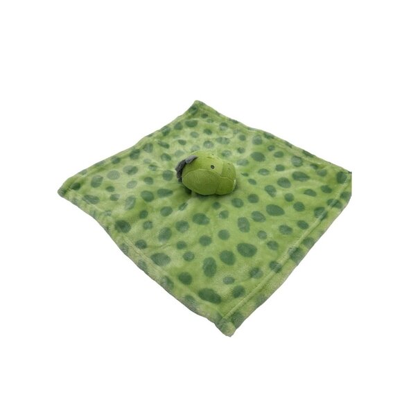 HB Hudson Baby Dinosaur Dino Security Blanket Lovey Plush Green Polka Dots‎ Toy - Picture 6 of 8